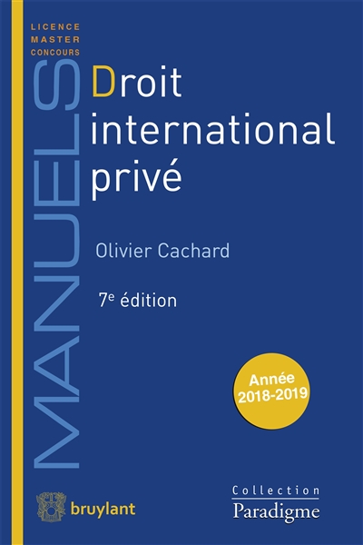 Droit international privé : année 2018-2019