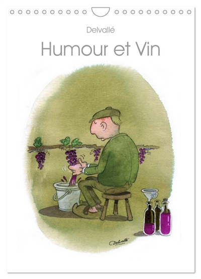 Humour et Vin (Calendrier mural 2026 DIN A4 horizontal), CALVENDO calendrier mensuel : Dessins d'humour sur le vin