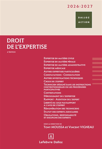 Droit de l'expertise : 2026-2027