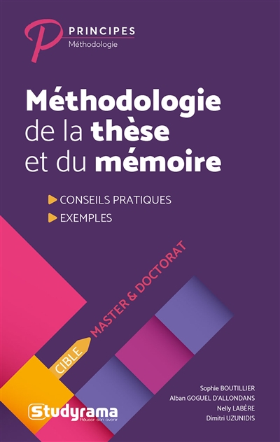 Méthodologie de la thèse et...