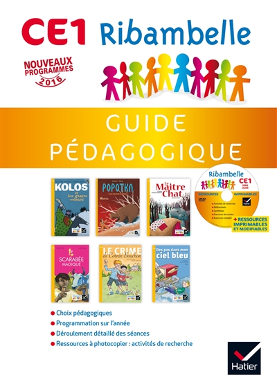 Ribambelle, français CE1, série jaune : guide pédagogique : nouveaux programmes 2016