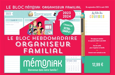 Le Bloc Hebdomadaire Organiseur Familial Mémoniak 2024 de Nesk - Livre -  Lire Demain