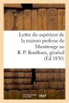 Lettre du supérieur de la...