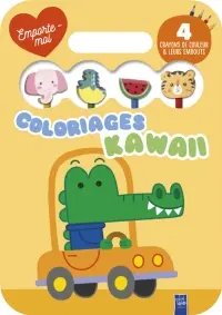 Coloriages kawaii : le crocodile