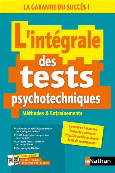 L'intégrale des tests psychotechniques : méthodes & entraînements