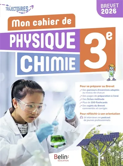 Mon cahier de physique chimie 3e : brevet 2026