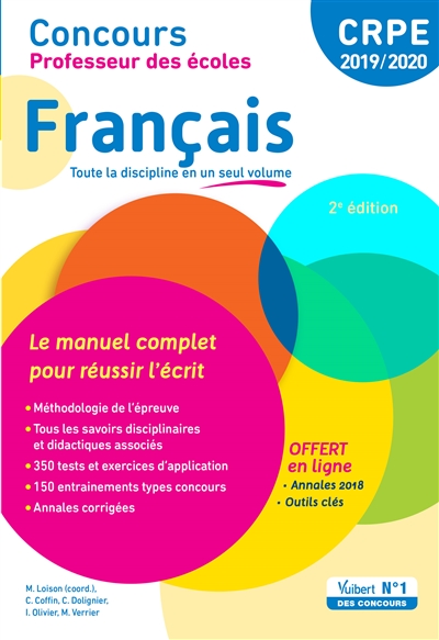 Français, CRPE 2019-2020 : le manuel complet pour réussir l'écrit