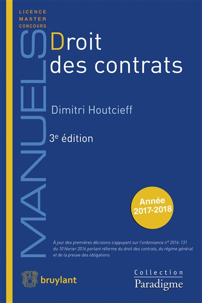 Droit des contrats : année 2017-2018