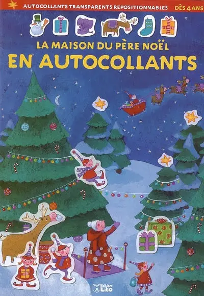 La maison du Père Noël en autocollants