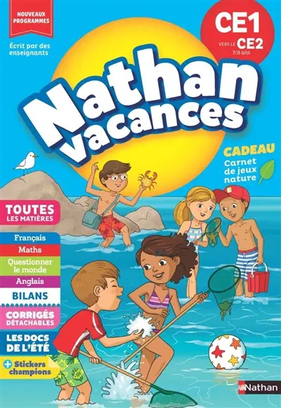 Nathan vacances, CE1 vers le CE2, 7-8 ans : toutes les matières