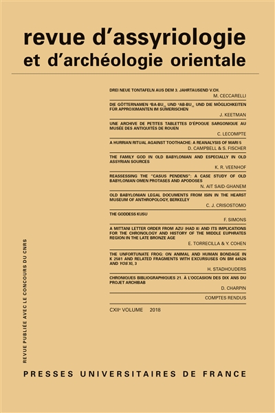 Revue d'assyriologie et...