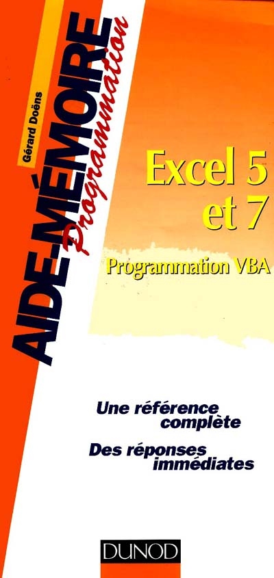 Excel 5 et 7 : programmation VBA