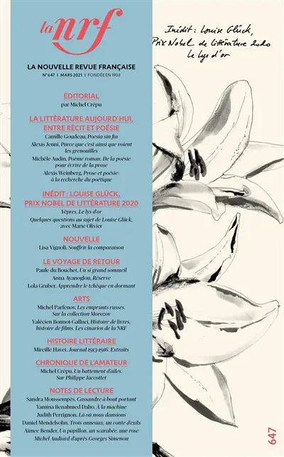 Nouvelle revue française, n° 647