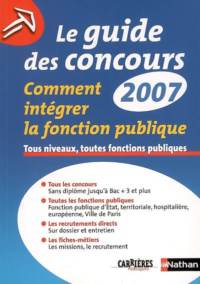 Le guide des concours 2007 : comment intégrer la fonction publique : tous niveaux, toutes fonctions publiques