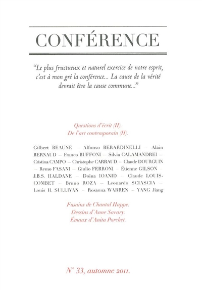 Conférence, n° 33
