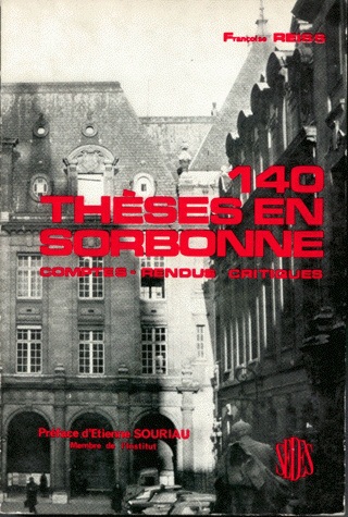 Cent quarante thèses en Sorbonne : comptes rendus critiques, 1914-1962