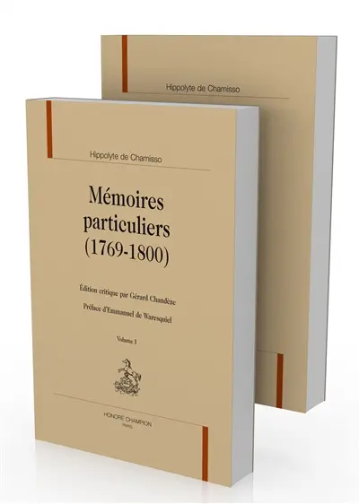 Mémoires particuliers (1769-1800)