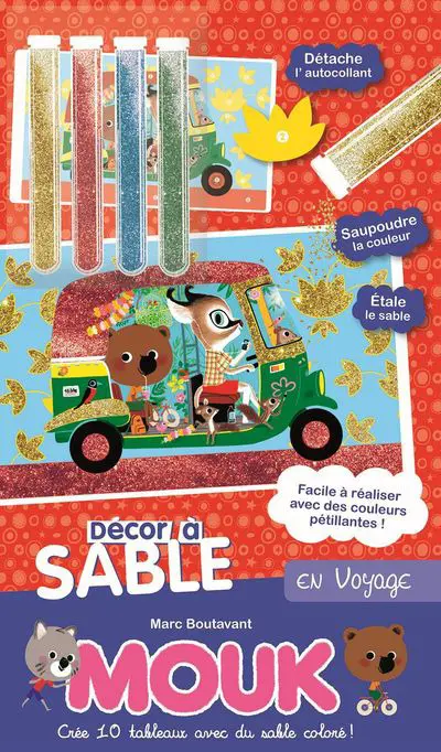 Mouk en voyage : crée 10 tableaux avec du sable coloré !