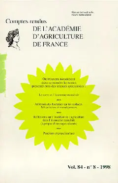 Comptes rendus de l'Académie d'agriculture de France