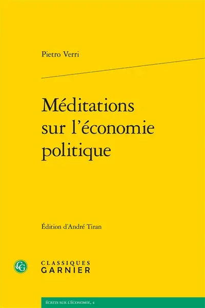 Méditations sur l'économie politique