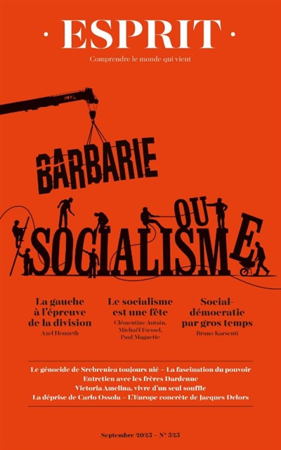 Esprit, n° 525. Barbarie ou socialisme