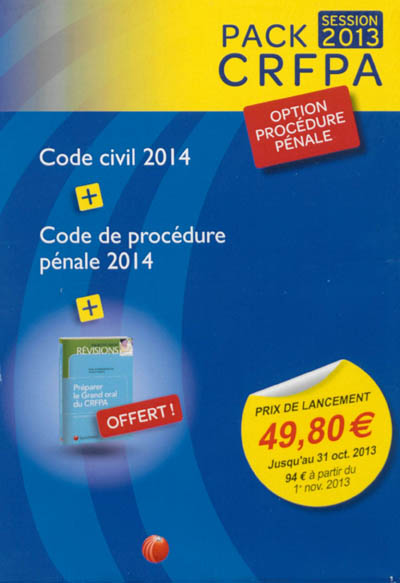 Pack CRFPA : option procédure pénale