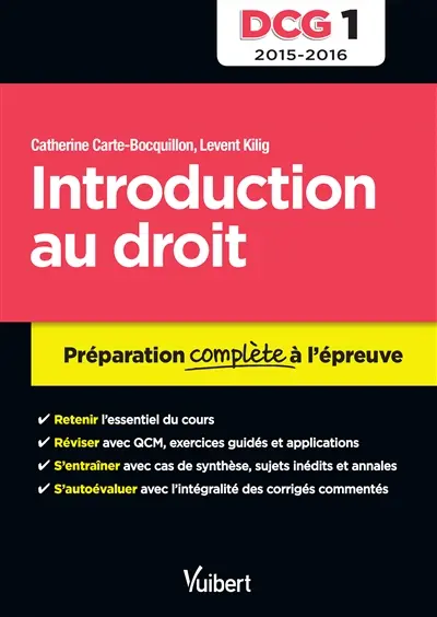 Introduction au droit, DCG 1 : préparation complète à l'épreuve, 2015-2016