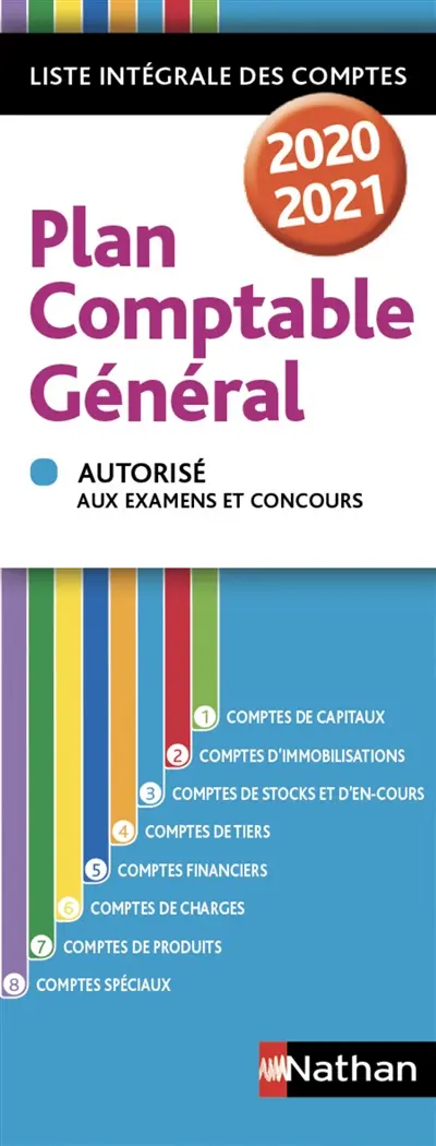 Plan comptable général 2020-2021 : liste intégrale des comptes : autorisé aux examens et concours Plan comptable général 2020-2021 : liste intégrale des comptes : autorisé aux examens et concours