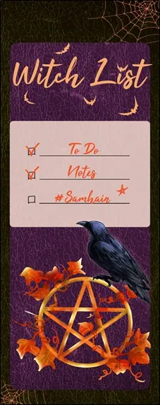 Witch list Samhain : Halloween