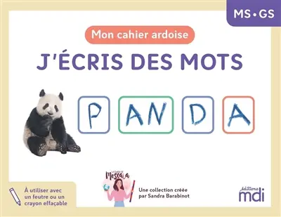 J'écris des mots MS, GS : mon cahier ardoise