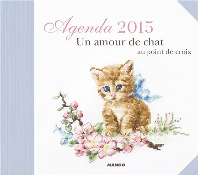 Agenda 2015 : un amour de chat au point de croix