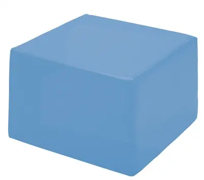 Pouf carré bleu