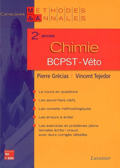 Chimie 2e année BCPST-Véto
