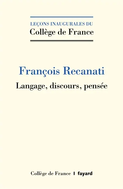 Langage, discours, pensée