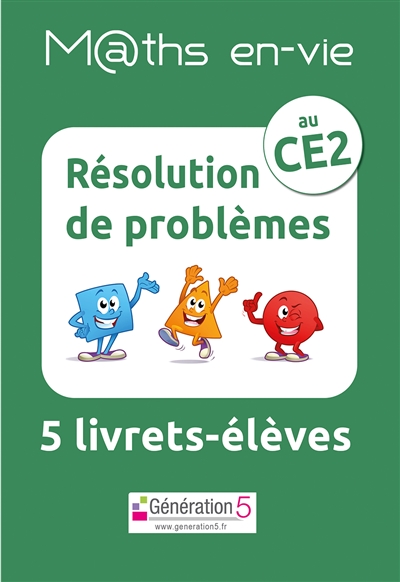 M@ths en-vie, résolution de problèmes au CE2 : 5 livrets-élèves