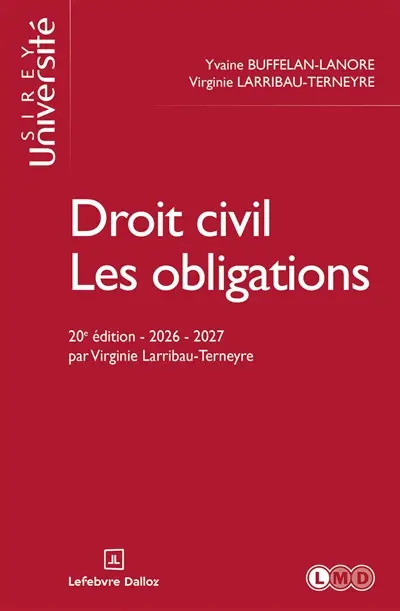 Droit civil : les obligations : 2026-2027