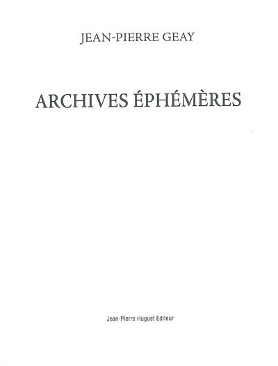 Archives éphémères