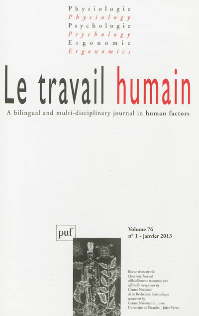 Travail humain (Le), n° 1 (2013)