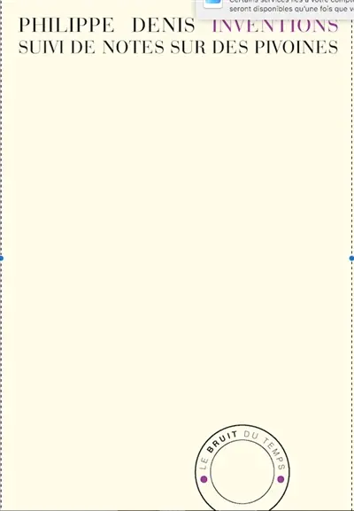 Inventions. Notes sur des pivoines