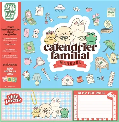 Calendrier familial mensuel : l'outil indispensable pour s'organiser : septembre 2026-décembre 2027 Calendrier familial mensuel : l'outil indispensable pour s'organiser : septembre 2026-décembre 2027