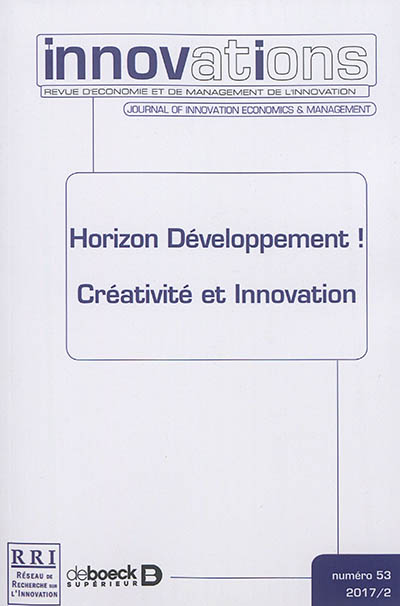 Innovations, n° 53. Horizon développement ! : créativité et innovation