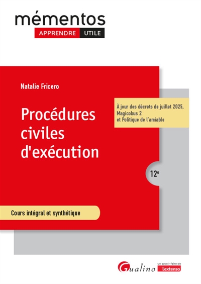 Procédures civiles d'exécution : cours intégral et synthétique