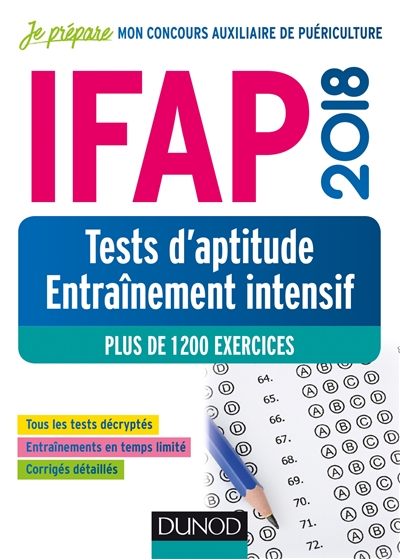 IFAP 2018 : tests d'aptitude, entraînement intensif : plus de 1.200 exercices