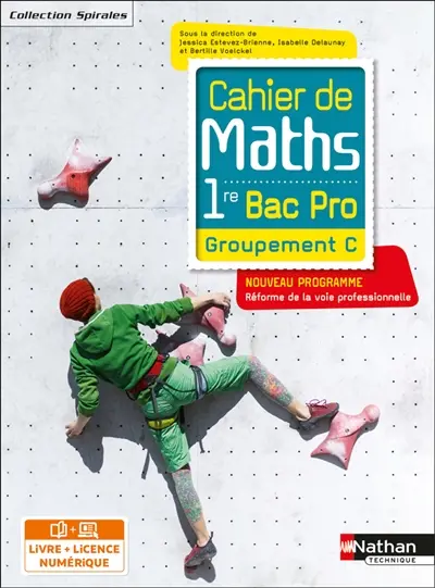 Cahier de maths 1re bac pro groupement C : programme 2020