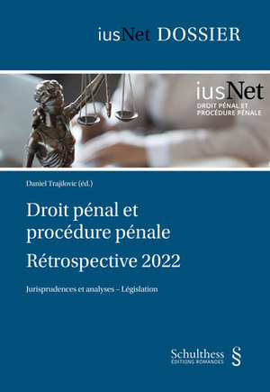 Droit pénal et procédure pénale rétrospective 2022 : jurisprudence et analyses, législation