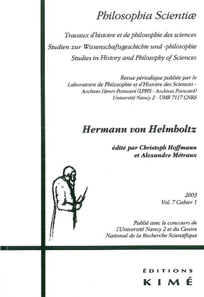 Philosophia scientiae, n° 7-1. Hermann von Helmholtz