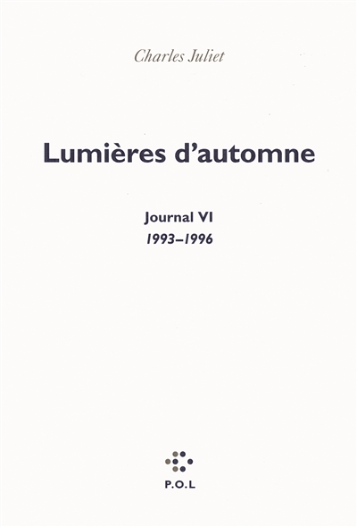 Journal. Vol. 6. Lumières d'automne : journal, 1993-1996