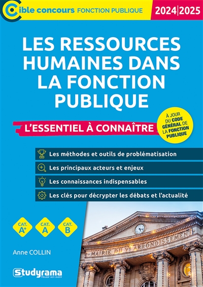 Les ressources humaines dans la fonction publique : l'essentiel à connaître, cat. A+, cat. A, cat. B : 2022