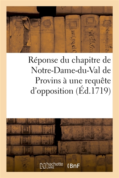 Réponse du chapitre de...