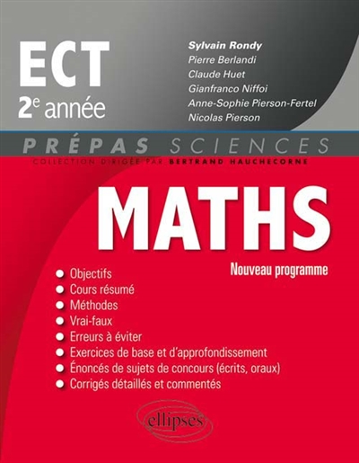 Mathématiques ECT, 2e année : nouveau programme
